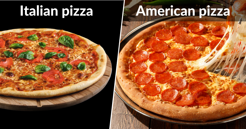 Italian Pizza and American Pizza